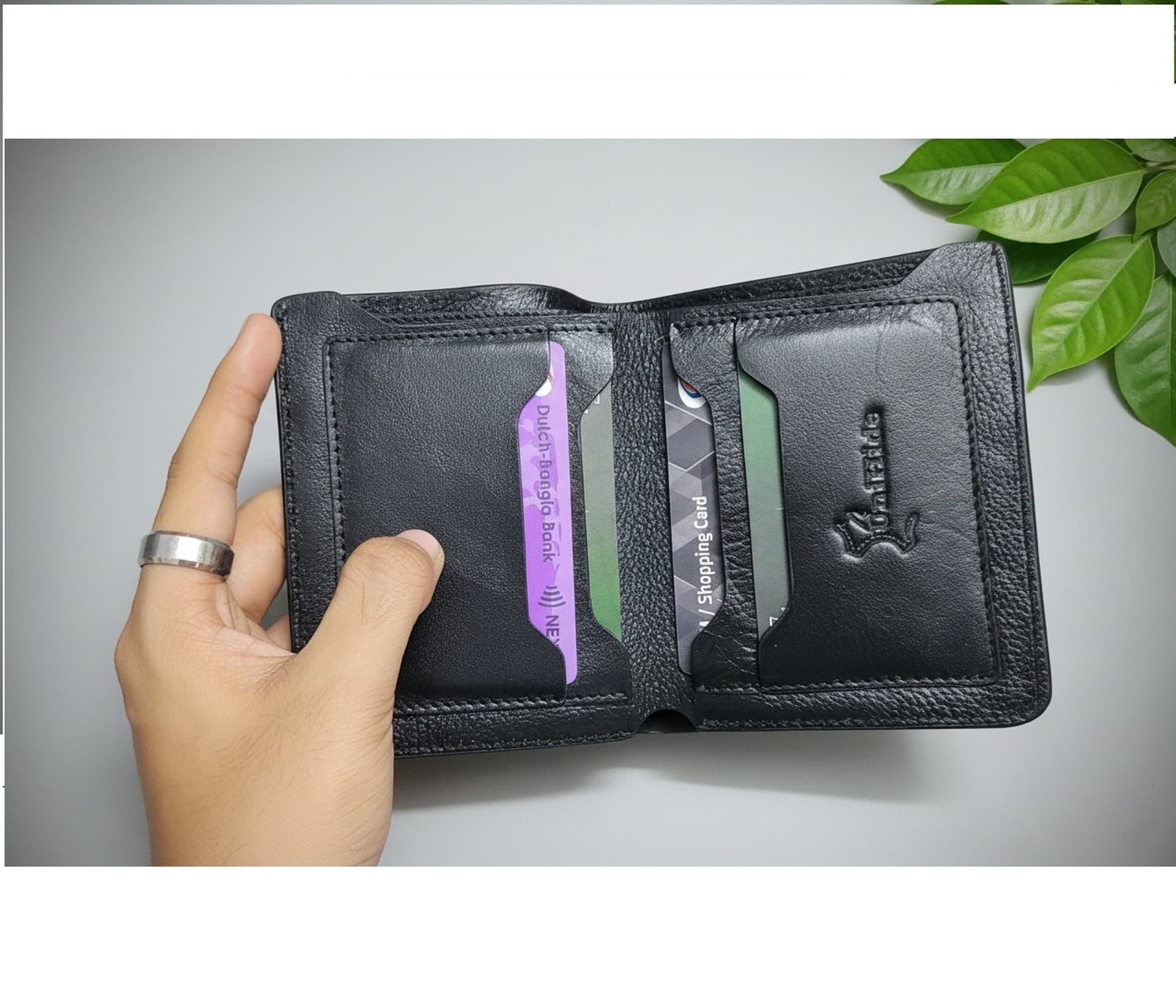 Genuine Leather Slim Wallet - Vertical thumbnail 2