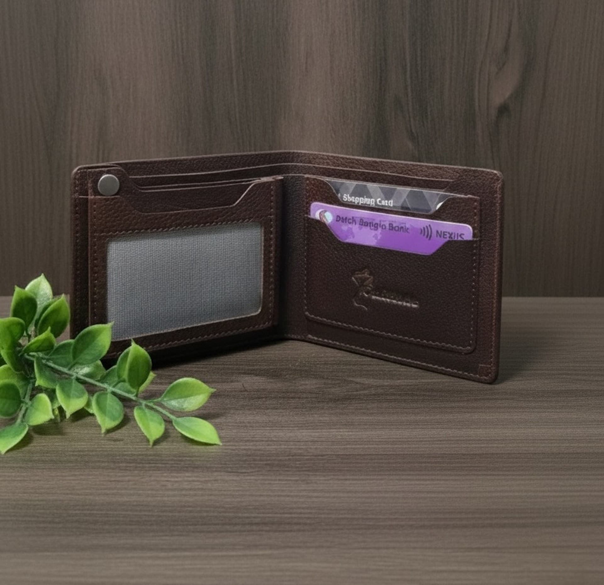 Genuine Leather Bifold Wallet - Bifold thumbnail 4