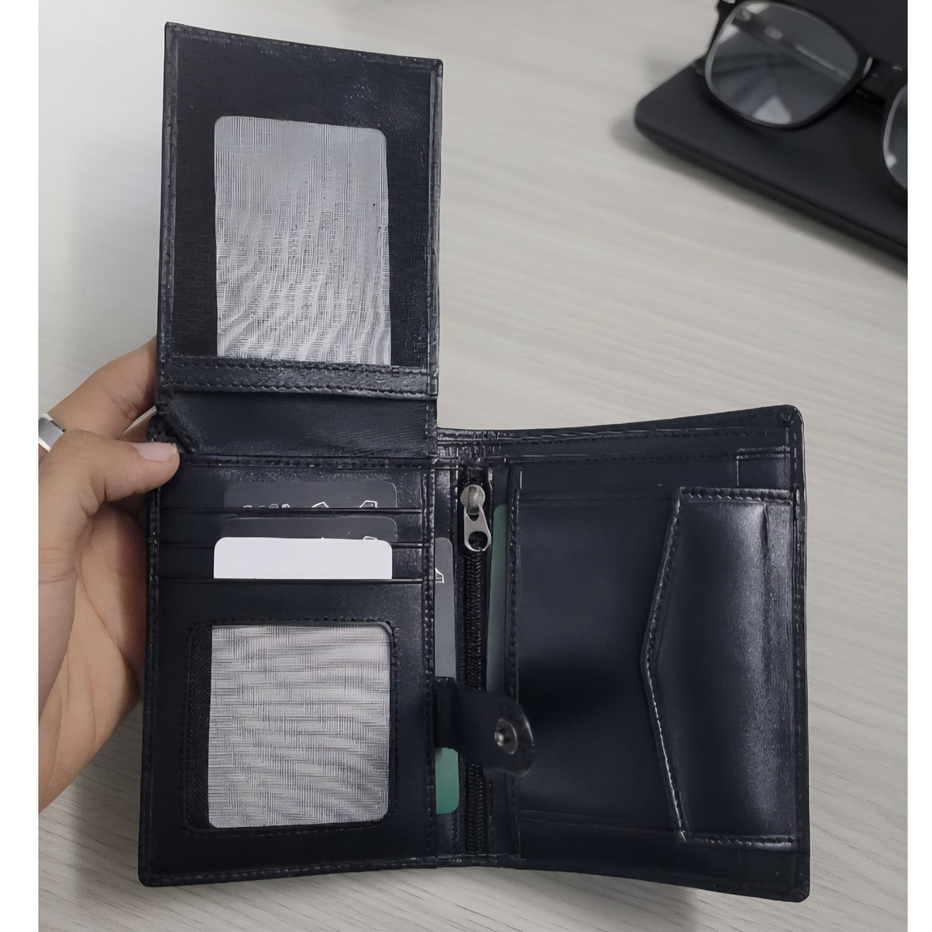 Genuine Leather Bifold Wallet - Coin thumbnail 7