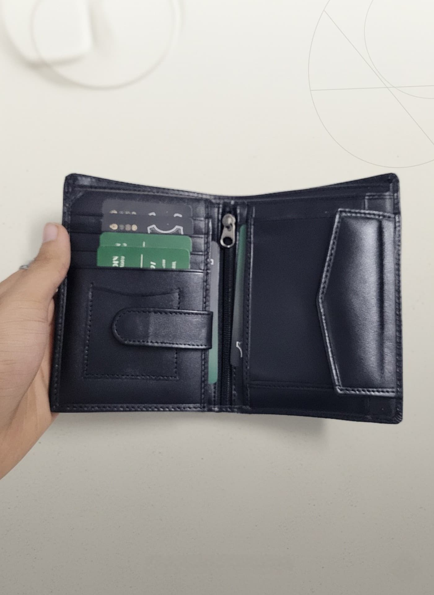 Genuine Leather Bifold Wallet - Coin thumbnail 2