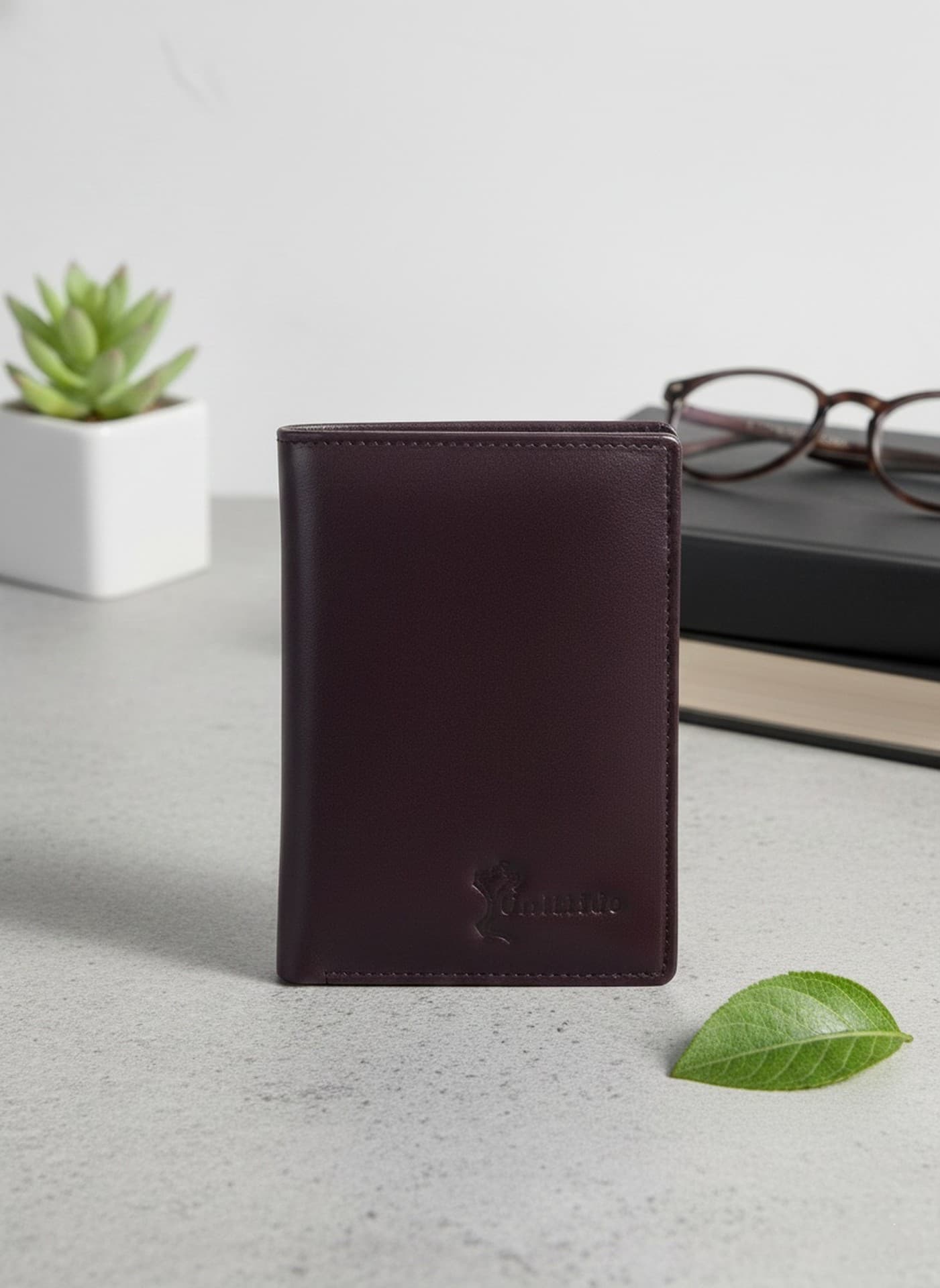 Genuine Leather Bifold Wallet - Coin thumbnail 3