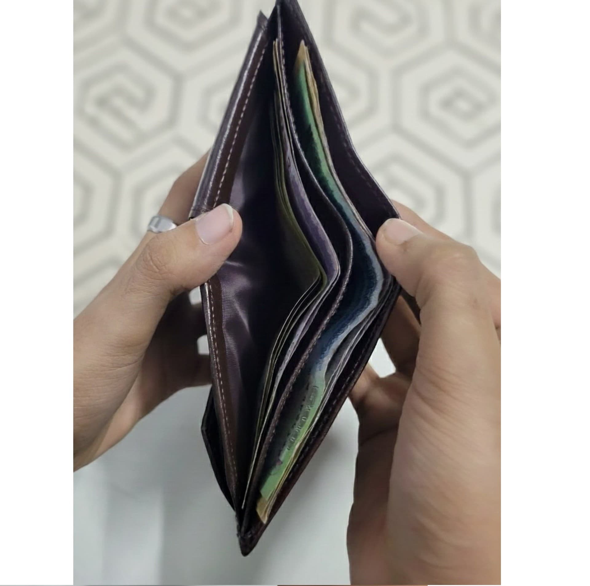 Genuine Leather Bifold Wallet - Coin thumbnail 6