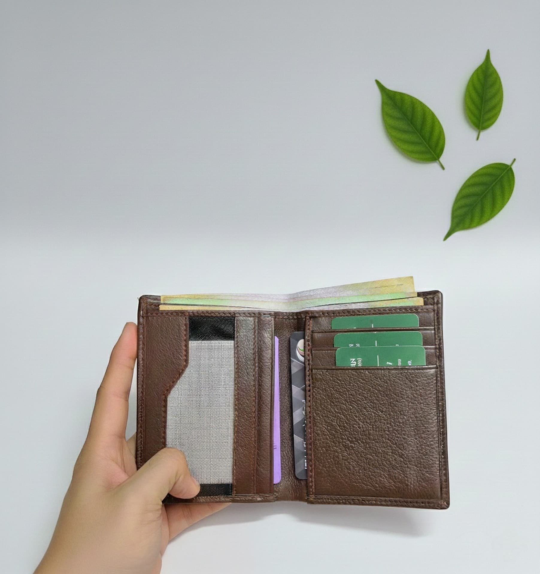 Genuine Leather Slim Wallet - Cross thumbnail 4