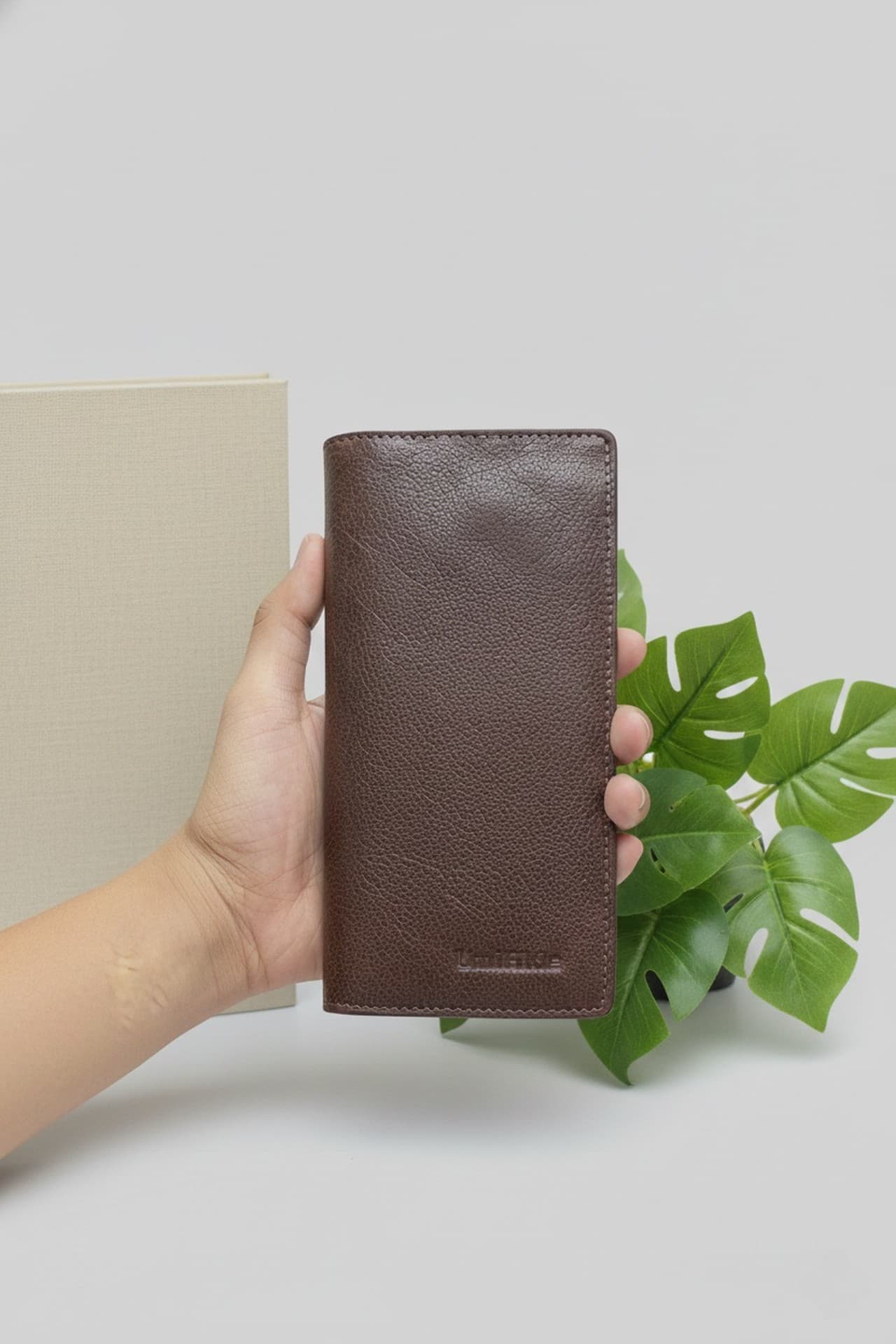 Genuine Leather Long Wallet - Vertical thumbnail 3