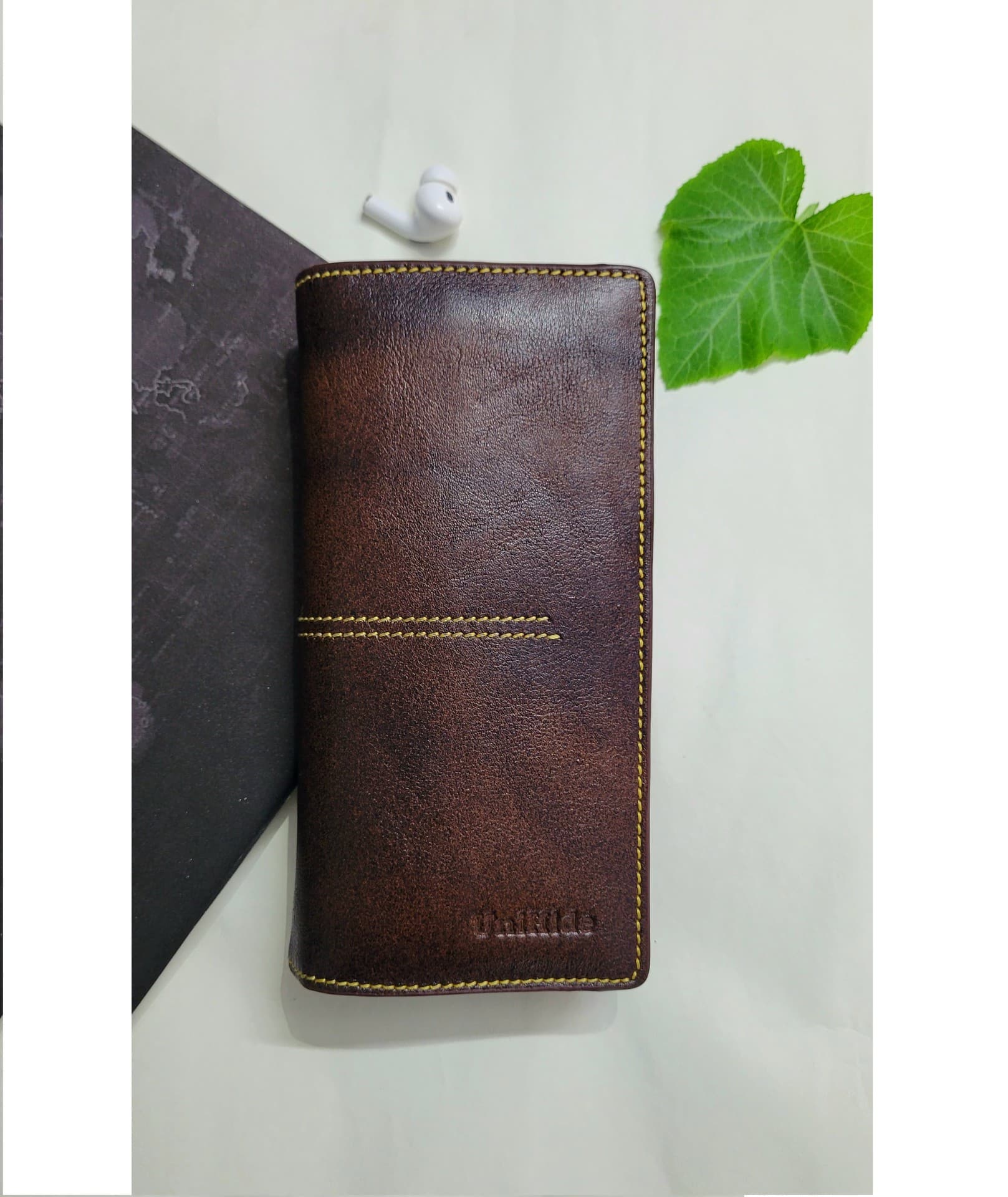 Genuine Leather Long Wallet - Double thumbnail 3
