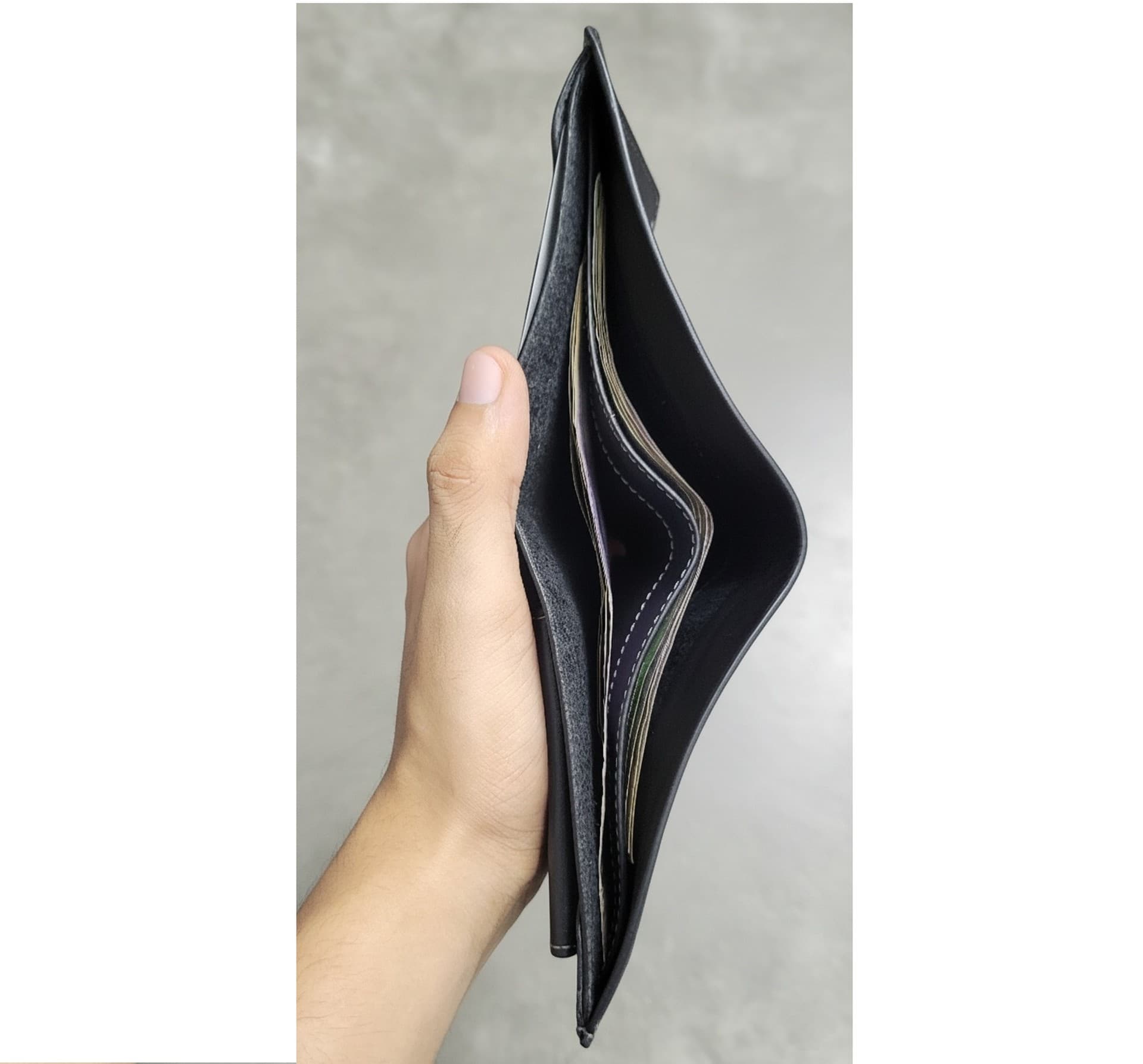Genuine Leather Slim Wallet - Stitch thumbnail 3