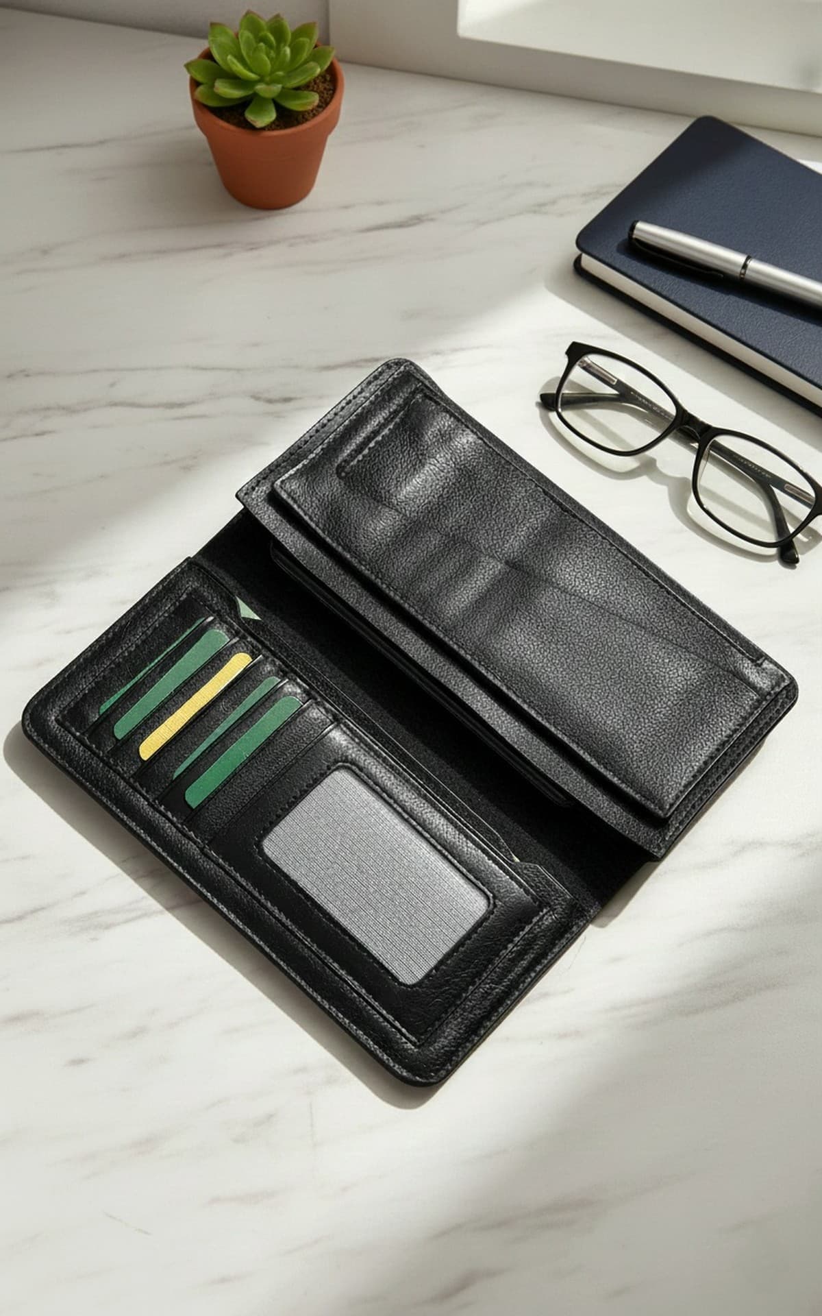 Genuine Leather Long Wallet - Diago thumbnail 2