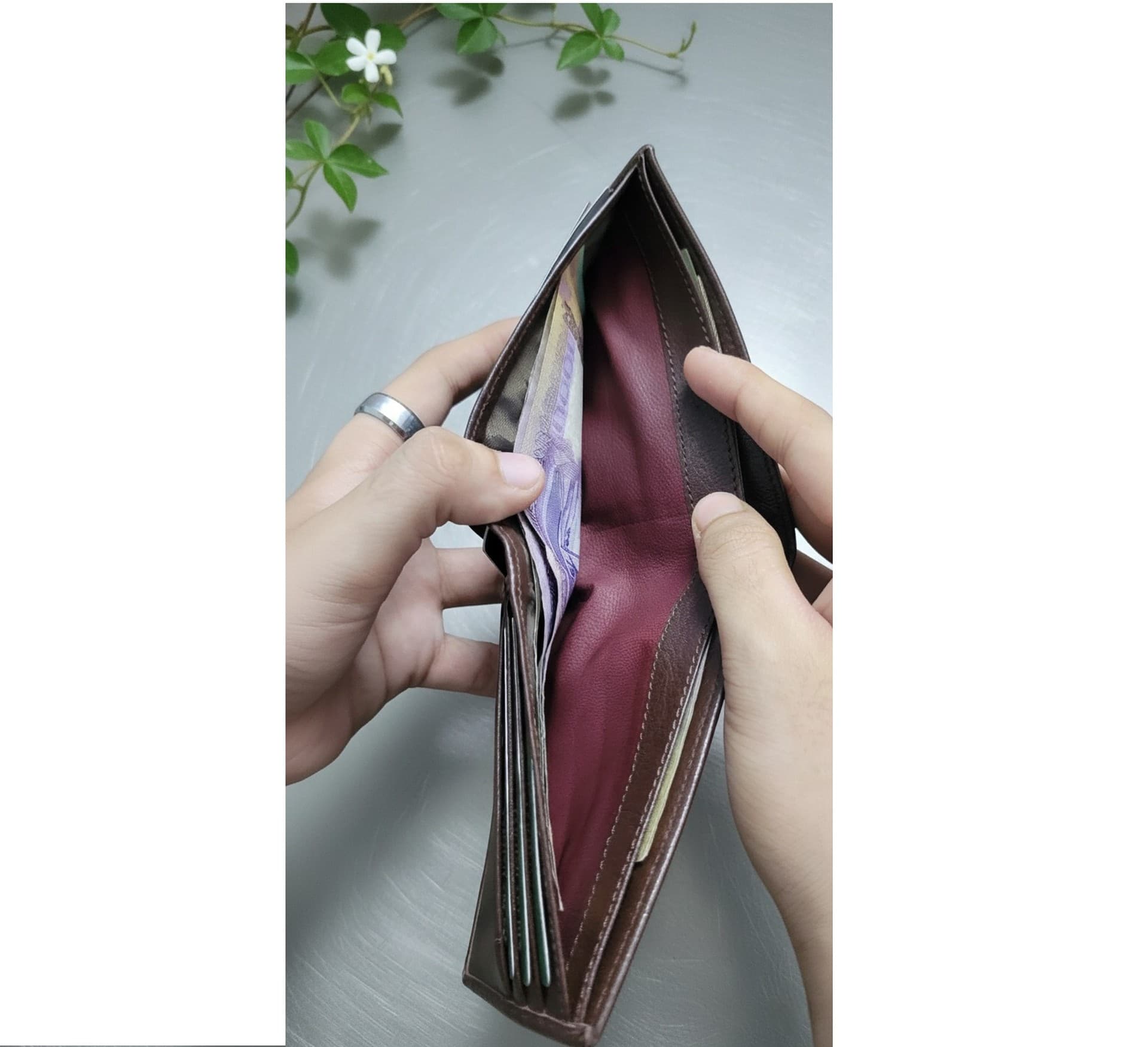Genuine Leather Slim Wallet - Bonded thumbnail 6