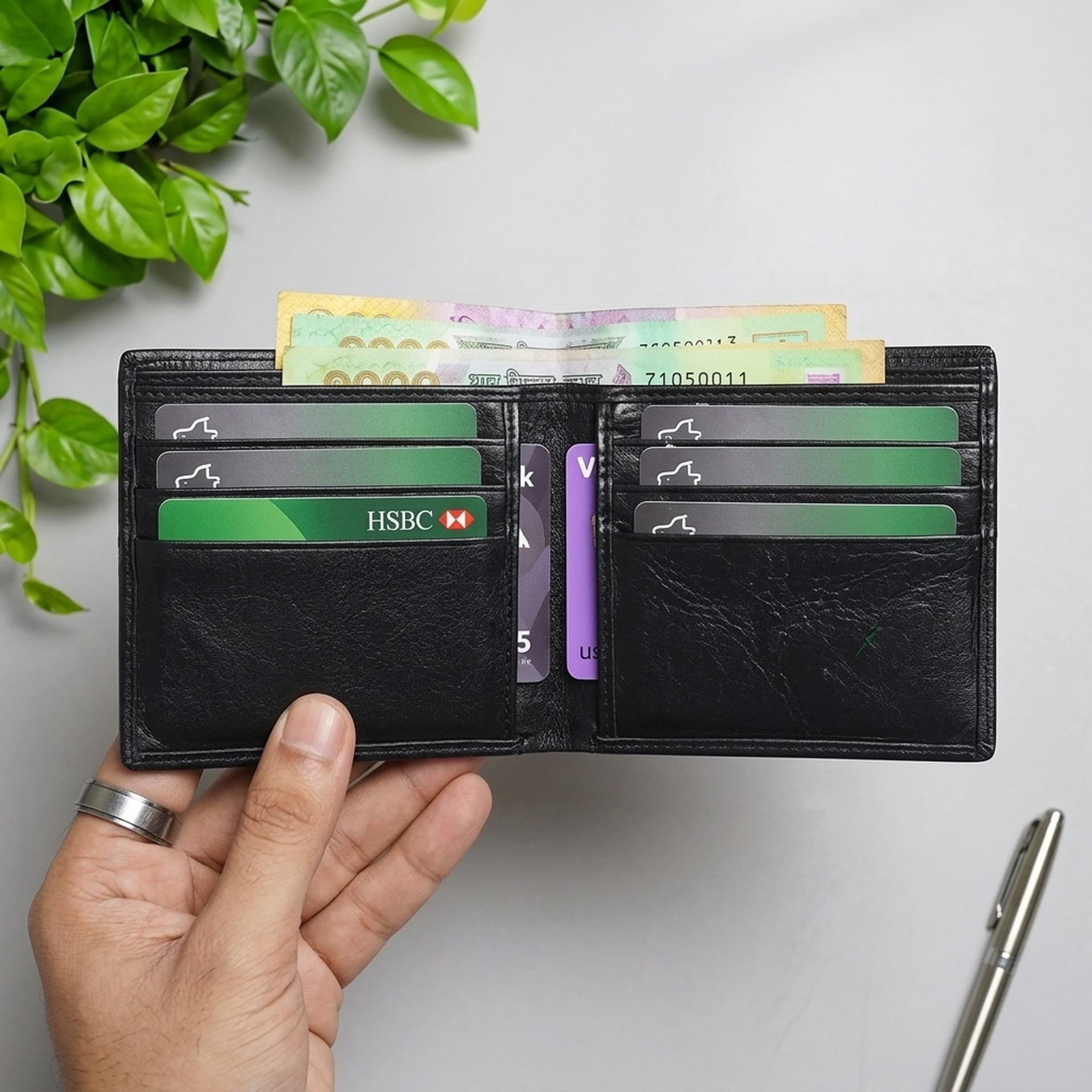 Stitch Design Slim Wallet thumbnail 3