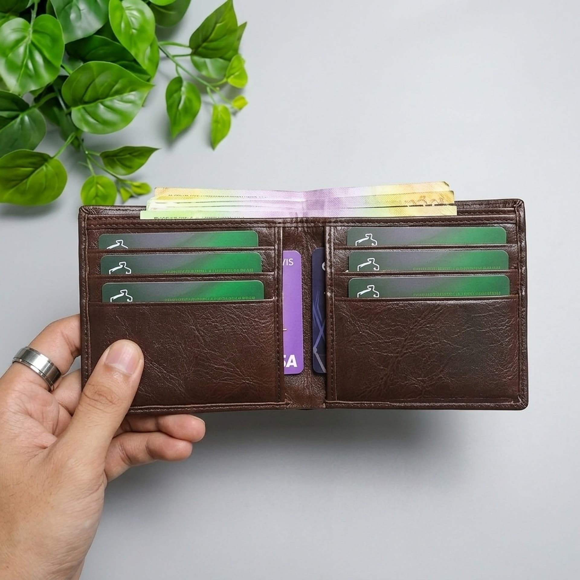Stitch Design Slim Wallet thumbnail 5