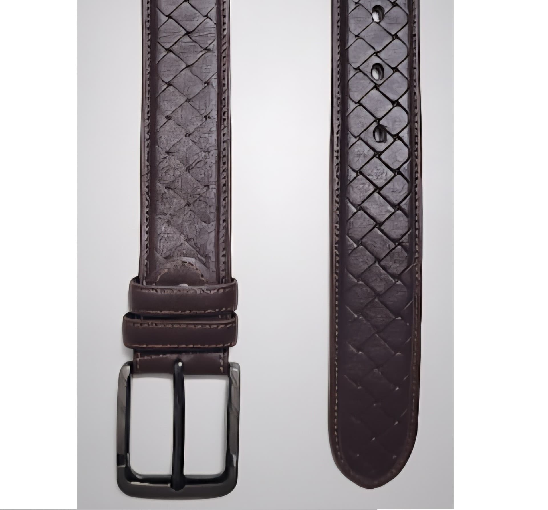Genuine Leather Belt - Square